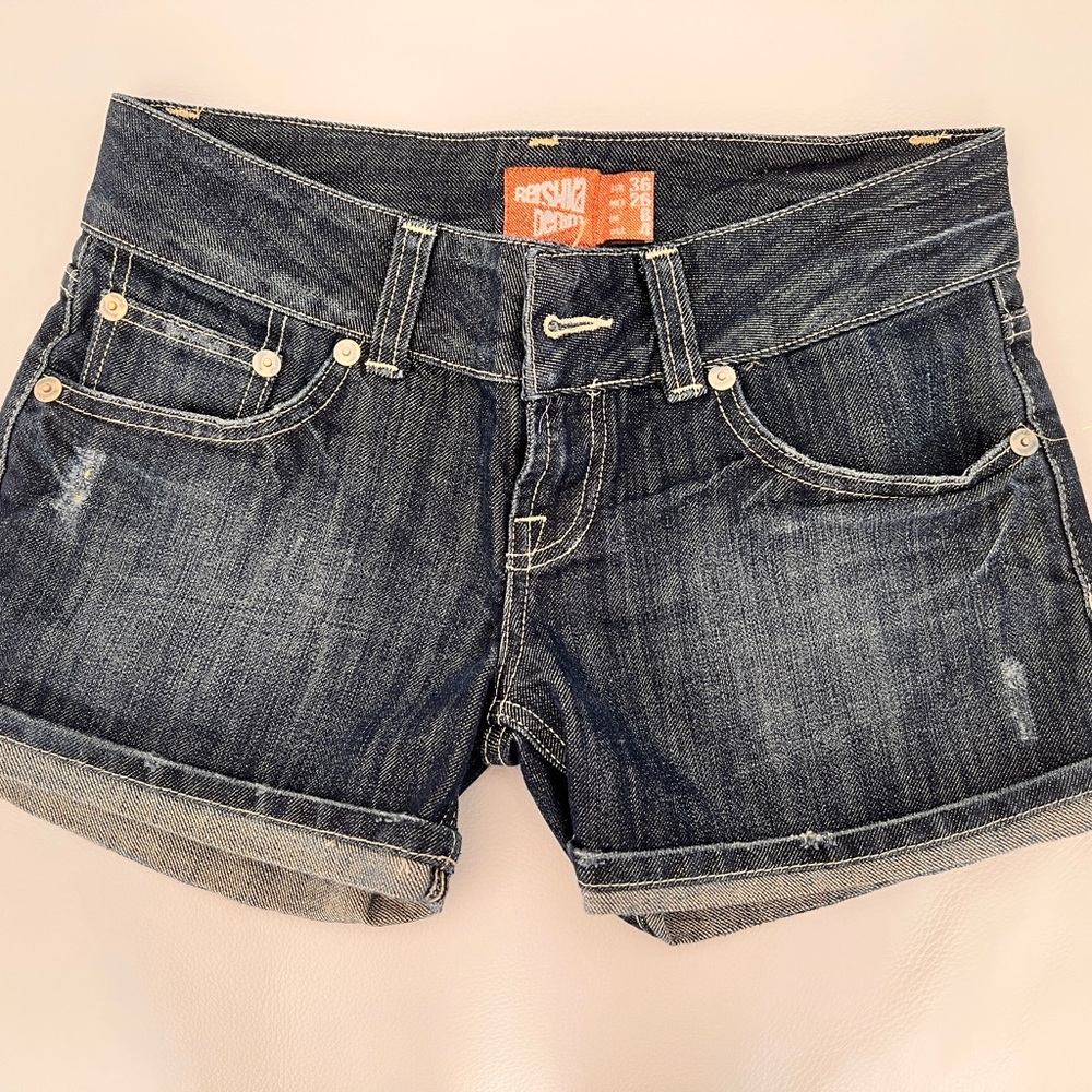 New Denim Shorts w/ Golden Shine